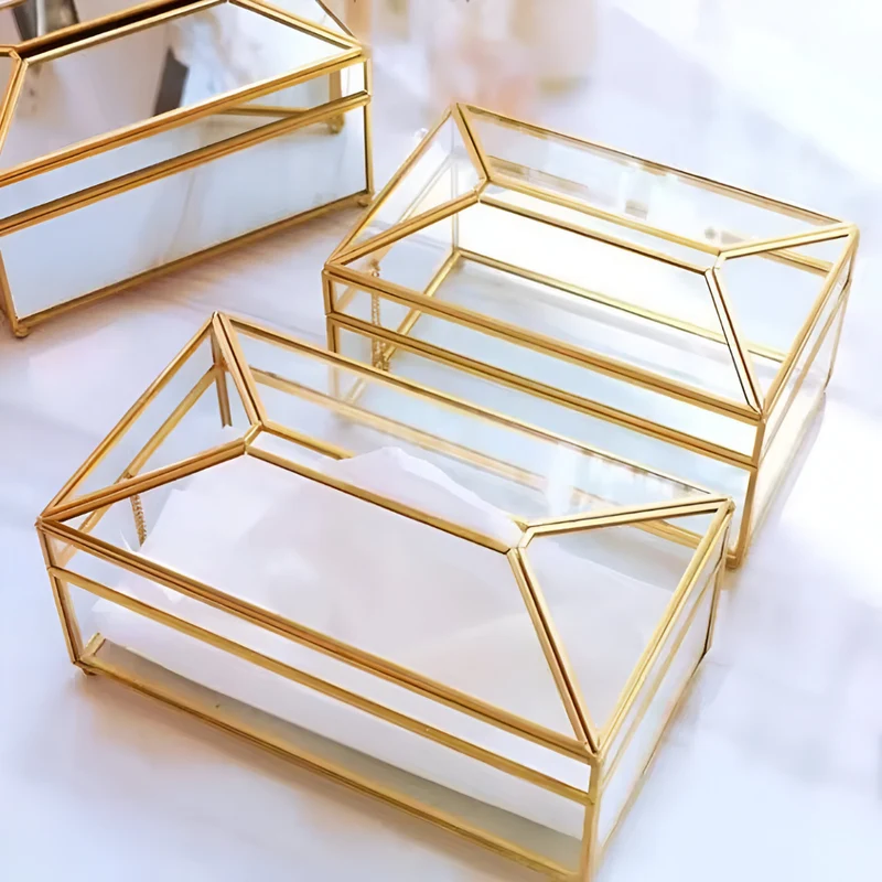 Taschentuchbox-Halter aus Glas™ | Eleganter Glas-Tissue-Box-Halter
