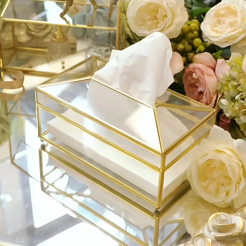 Taschentuchbox-Halter aus Glas™ | Eleganter Glas-Tissue-Box-Halter