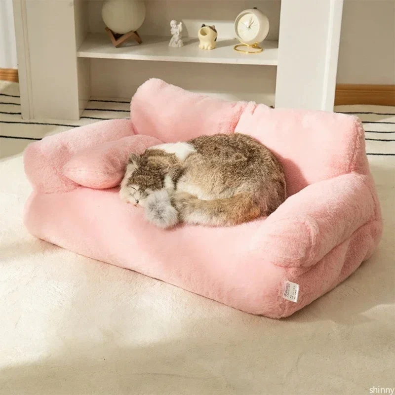 Weiches Schlafkissen für Haustiere™ | Superweiches Katzenbett für geborgene Träume.
