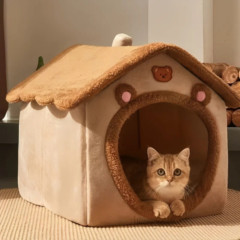 Haustierbetthaus™ | Kuscheliges Wohlfühl-Nest für Katzen