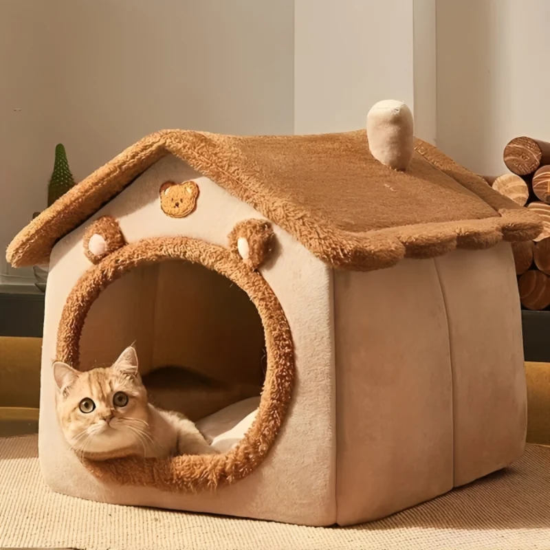 Haustierbetthaus™ | Kuscheliges Wohlfühl-Nest für Katzen