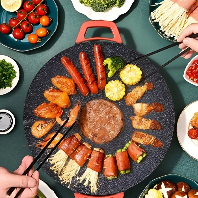 Antihaft-elektrisch™ | Rauchfreie Grillpfanne für Zuhause