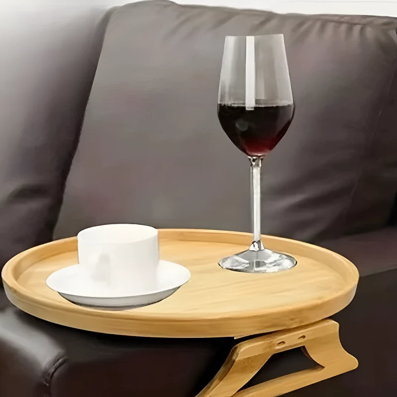 Sofa-Armtablett™ | Praktisches, elegantes Bambus-Arm-Tablett