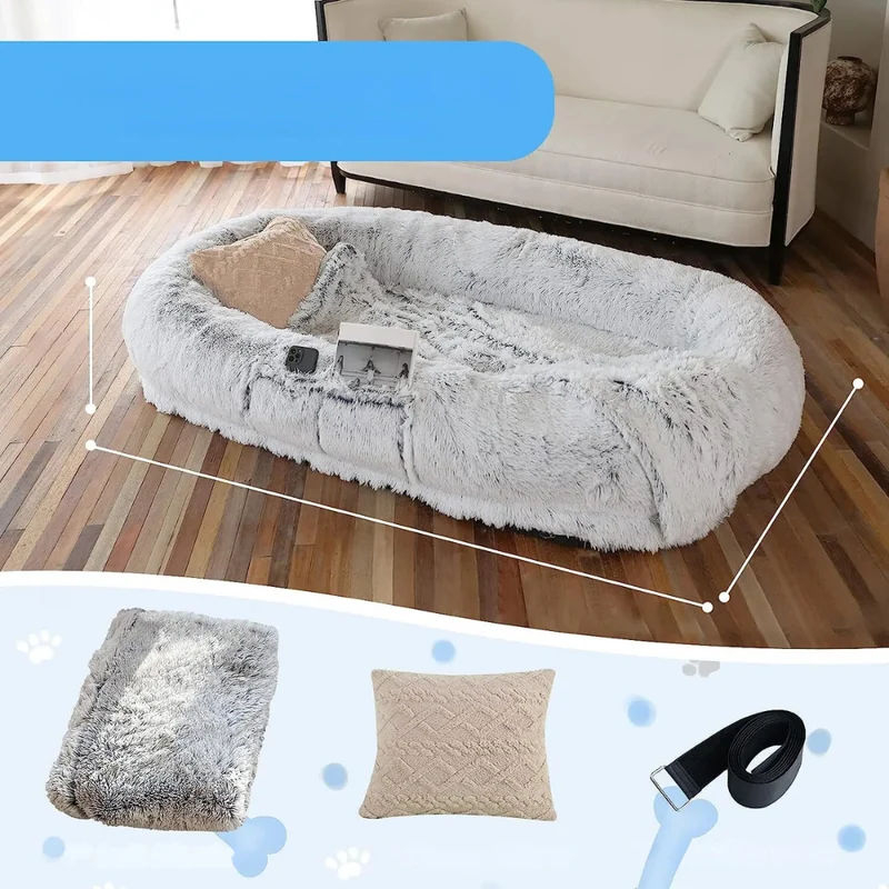 Menschliches Hundebett™ | Perfekte Kuschel-Oase für Mensch & Tier