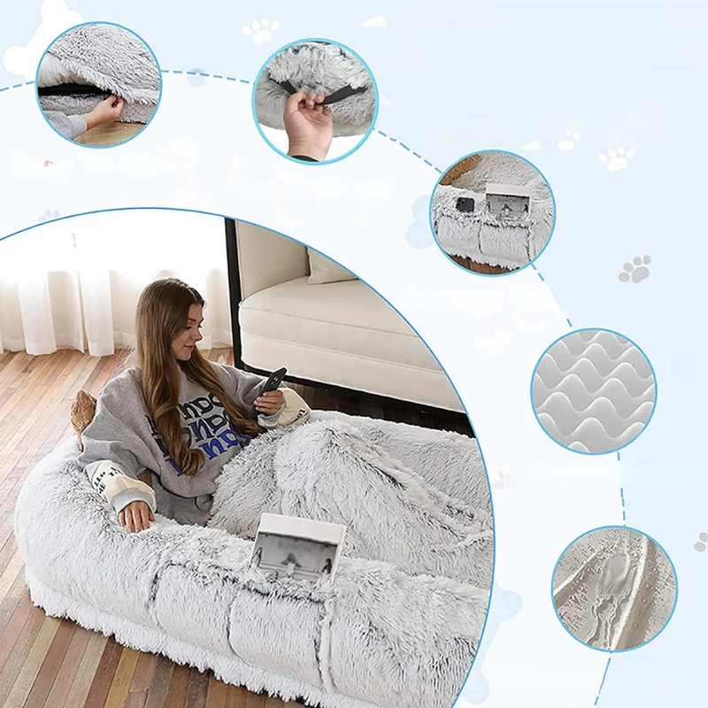 Menschliches Hundebett™ | Perfekte Kuschel-Oase für Mensch & Tier