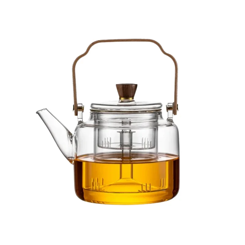 Elegante Glas-Teekanne™ | Elegante Grauglas Teekanne für Genießer