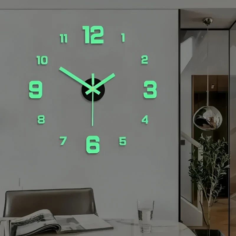 3D-Leuchtwanduhr ohne Rahmen™ | Elegante 3D-Luminous Wanduhr