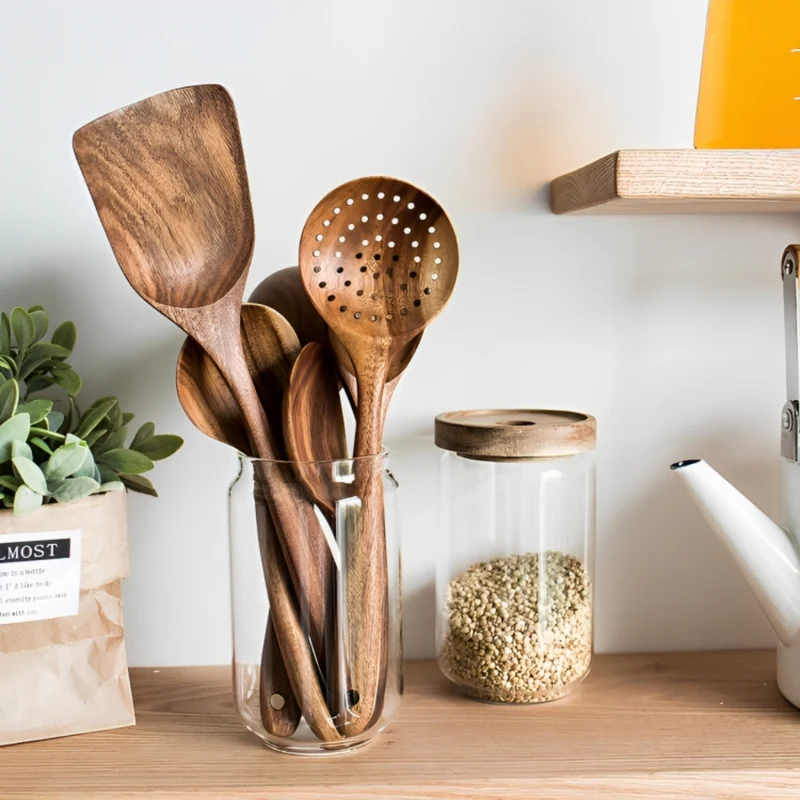 TeakTreat™ | Teak Naturholz Geschirr Löffel