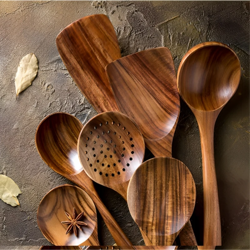 TeakTreat™ | Teak Naturholz Geschirr Löffel