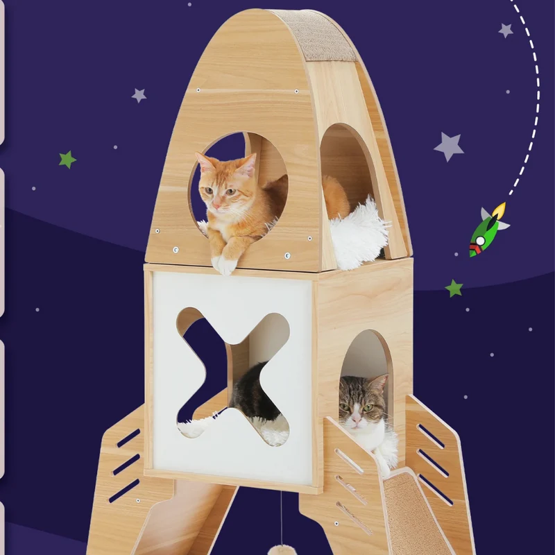 Moderne Katzenrakete™ | Modischer Katzenbaum im Rocket-Design