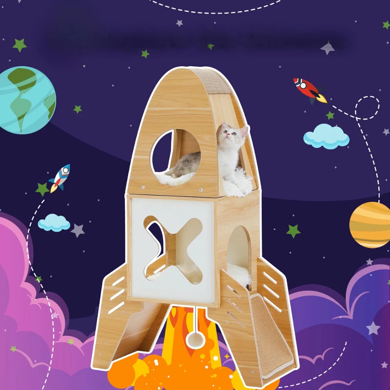 Moderne Katzenrakete™ | Modischer Katzenbaum im Rocket-Design