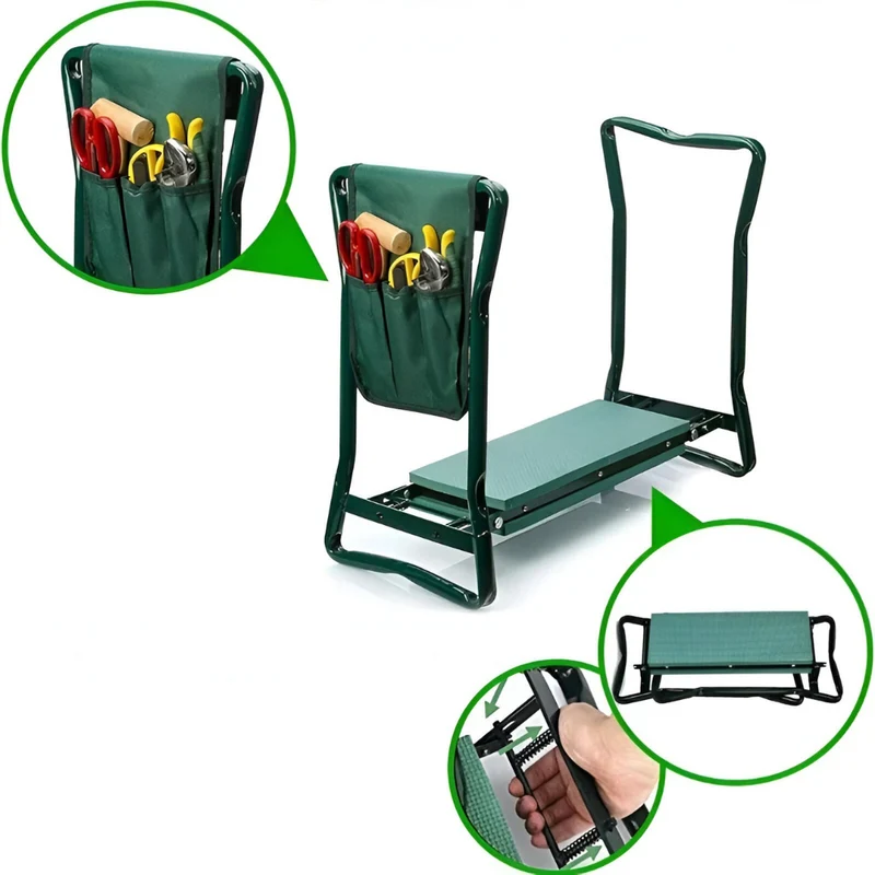Gartenkniebank klappbar™ | Komfortable Garten-Kniebank für mühelose Arbeit