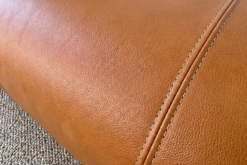 KAWOLA Polsterhocker CELESTE Hockerbank Leder cognac