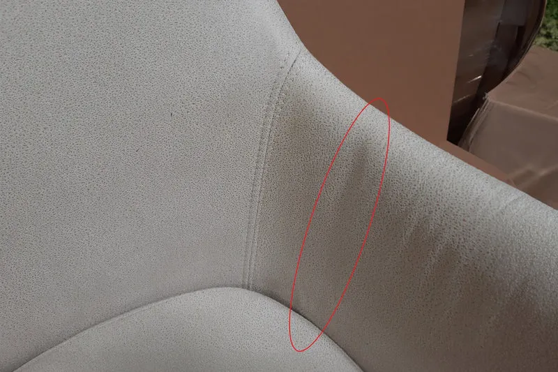 B-Ware Stuhl Cali Sessel Microfaser Esszimmerstuhl creme Füße matt-schwarz