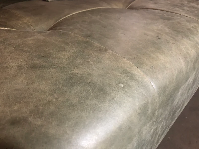 B-Ware KAWOLA Sofa WIOLO Schlafsofa Daybed Leder moosgrün