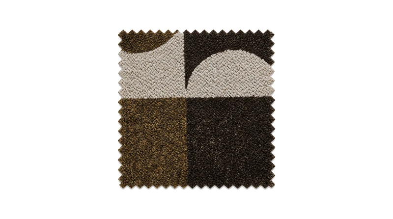 KAWOLA Stoffmuster Stoff Retro-Design braun