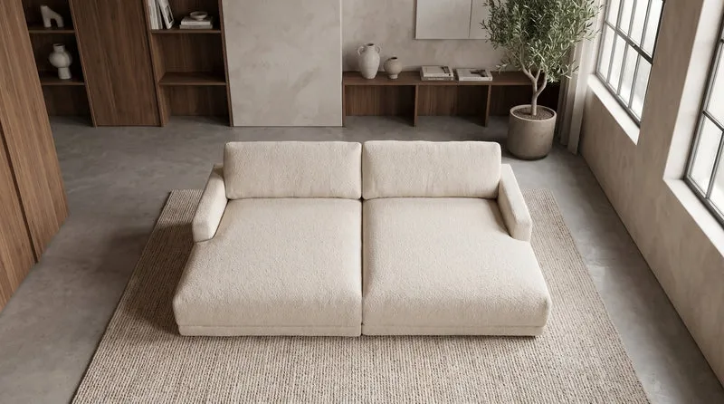 KAWOLA Big Sofa MARLIN Stoff beige