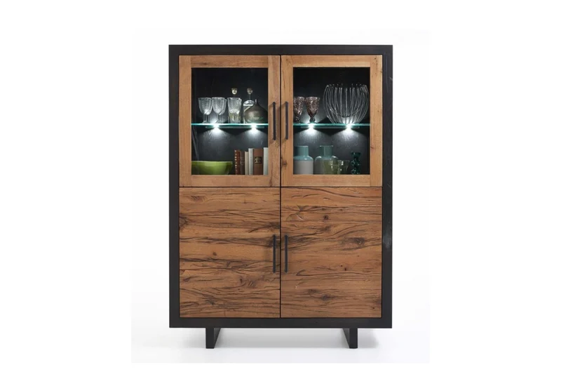 KAWOLA Highboard GONA Ohne Beleuchtung 130x50x180cm (B/T/H)