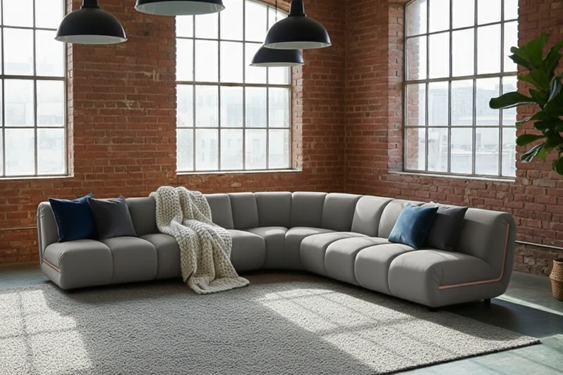 KAWOLA Modulsofa LAYLA Ecksofa 5 Module Velvet taupe