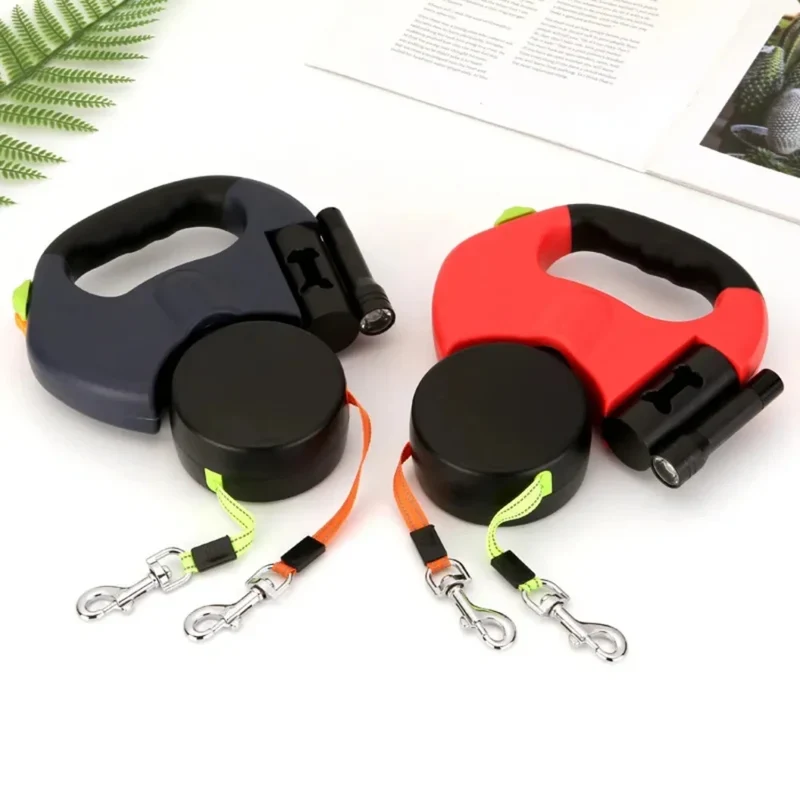 Retractable Nylon™ | Praktische doppelte Hundeleine, Freiheit & Sicherheit