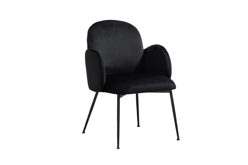 B-Ware KAWOLA Stuhl DEON Esszimmerstuhl Velvet schwarz