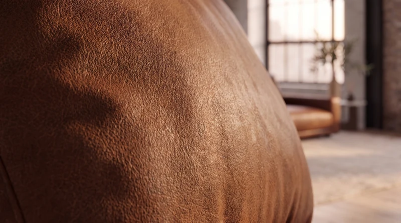 KAWOLA Big Sofa MARLIN Lederfaserstoff cognac