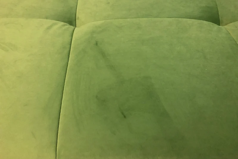 B-Ware KAWOLA Big Sofa PALACE 3-Sitzer mit Sitztiefenverstellung Velvet green
