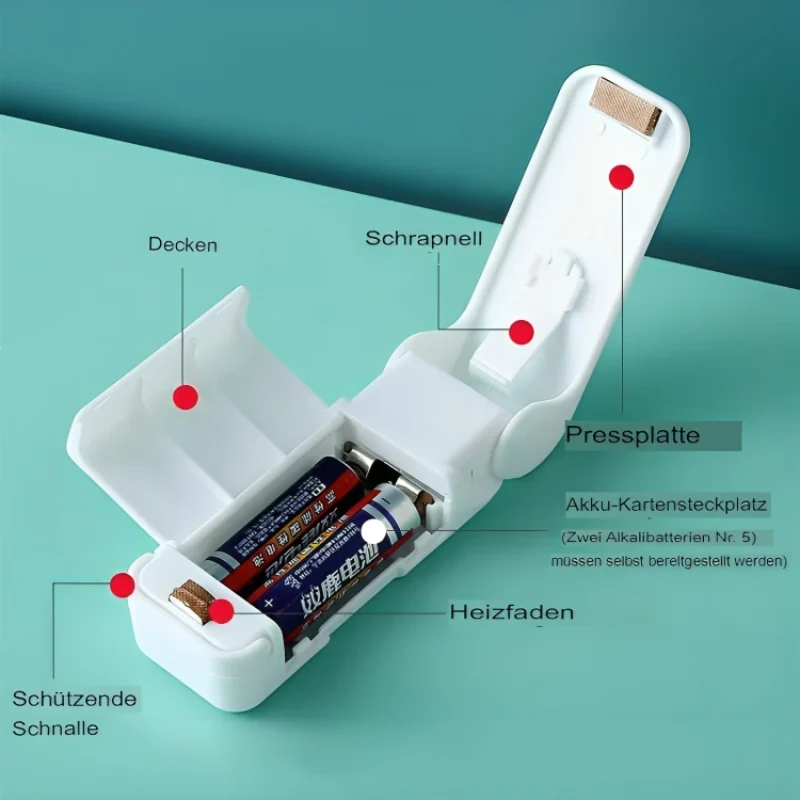 Weißes Mini-Heißsiegelgerät™ | Küchenfreund für frische Lebensmittel