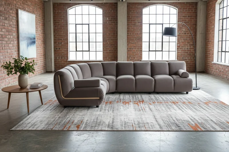 KAWOLA Modulsofa LAYLA Ecksofa 4 Module Velvet taupe