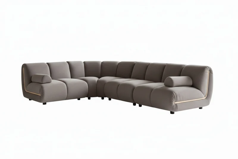KAWOLA Modulsofa LAYLA Ecksofa 4 Module Velvet taupe