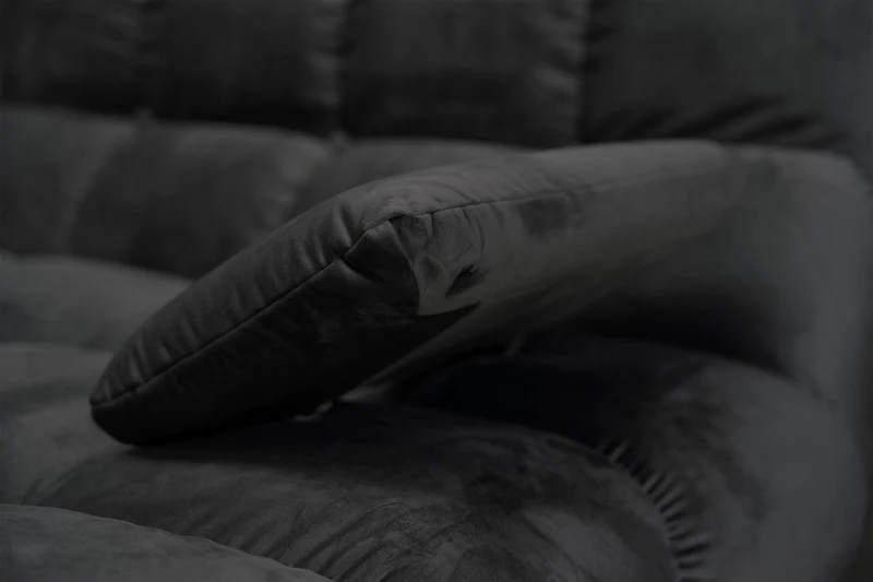 KAWOLA Big Sofa VIVIEN Velvet schwarz