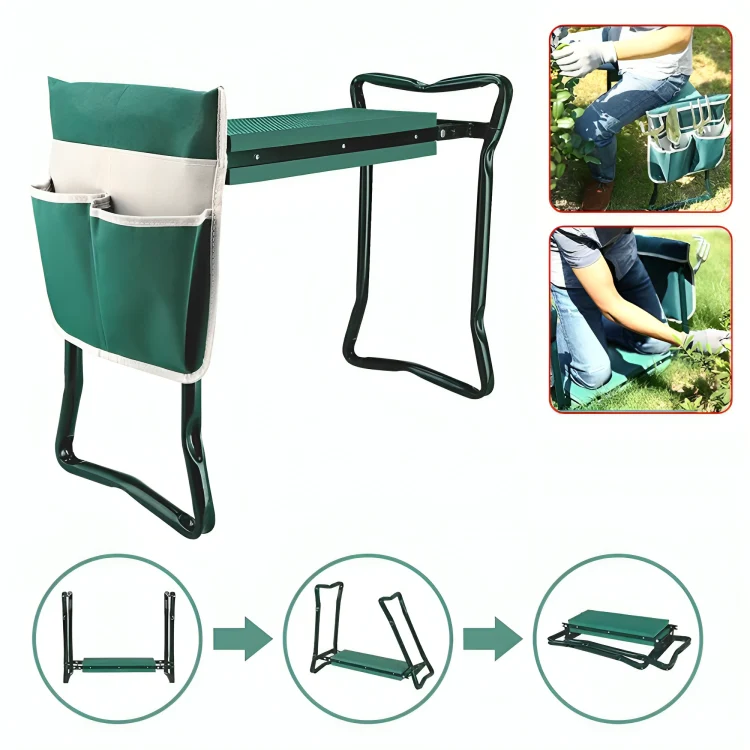 Klappbarer Gartenhocker™ | Praktische Gartenwerkzeugtasche für Ordnung