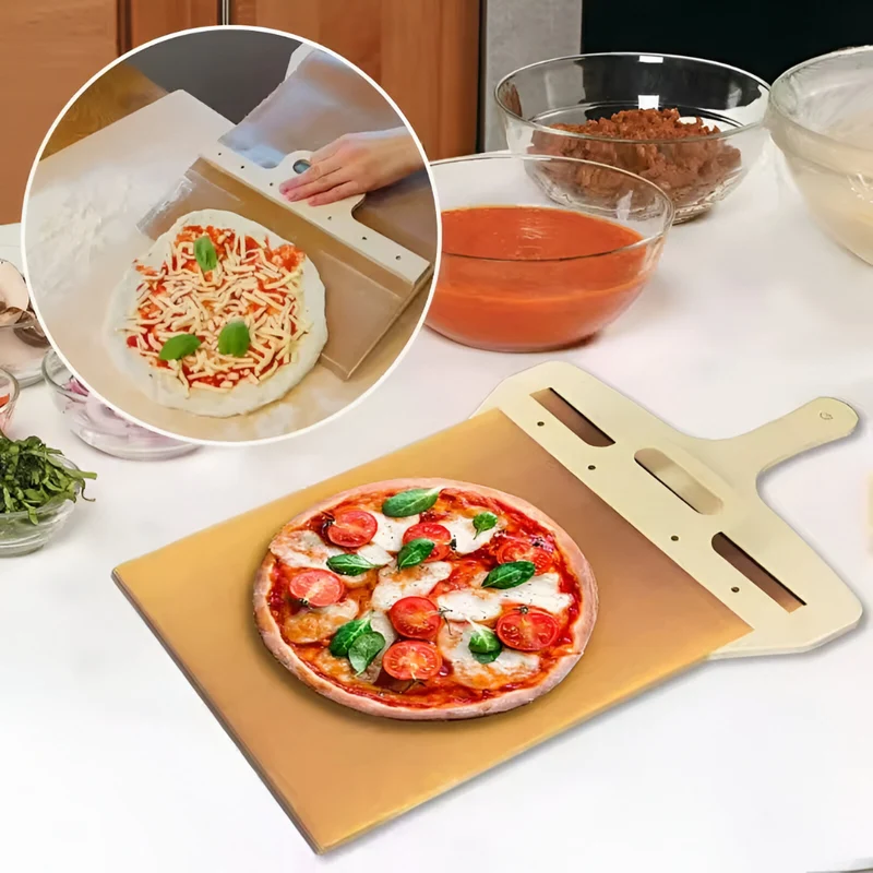 Premium-Schiebepizza™ | Perfekter Helfer für Pizzaliebhaber