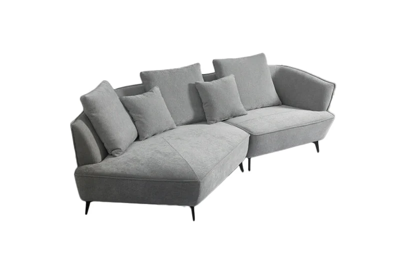 KAWOLA Sofa GARBO Designsofa Stoff grau