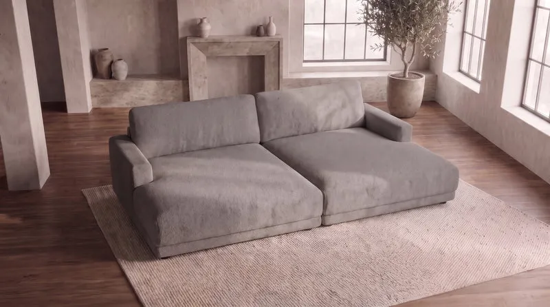 KAWOLA Big Sofa MARLIN Stoff greige