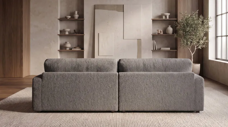 KAWOLA Sofa MARLIN 3-Sitzer Stoff greige