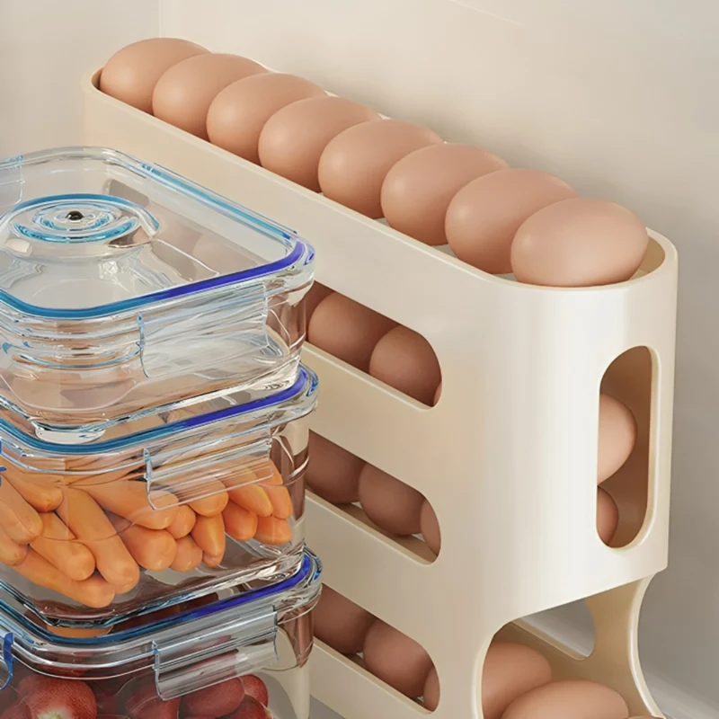 4-lagiger automatischer Rollhalter™ | Automatischer Eierhalter für frische Effizienz