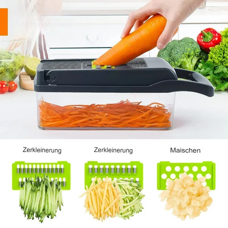16-in-1-Multifunktions-Gemüseschneider™ | Vielseitiger Küchenhelfer spart Zeit