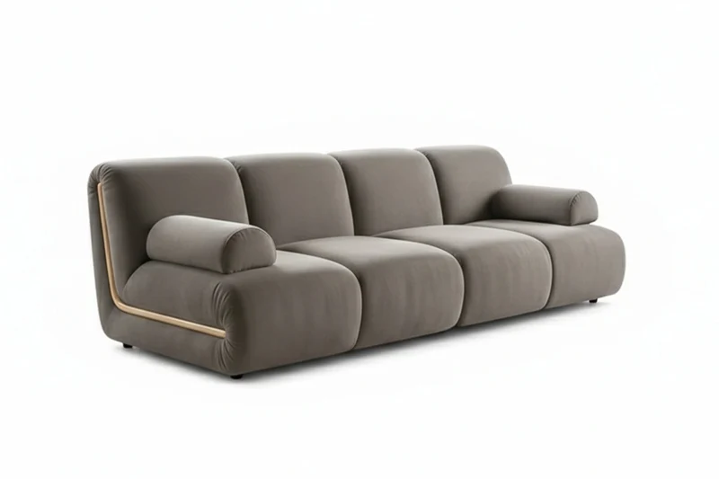 KAWOLA Modulsofa LAYLA 2-Sitzer 2 Module Velvet taupe