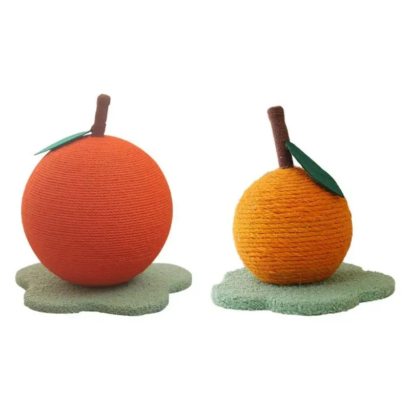 Sisalball Katze Orange™ | Sisal-Kratzball für Katzenfreude