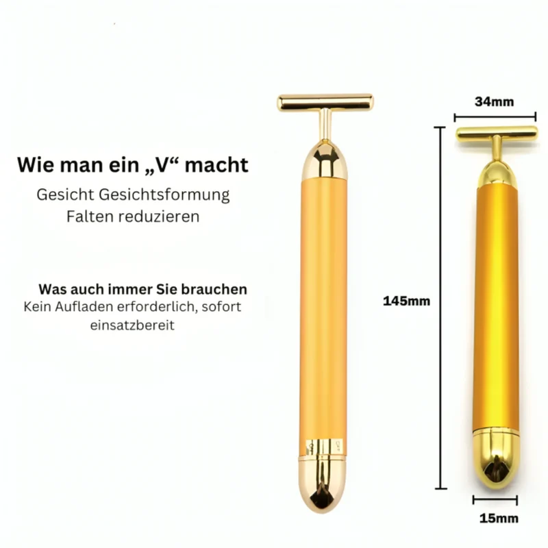 Gesichtsmassage - bar™ | Goldener Roller für strahlende Haut