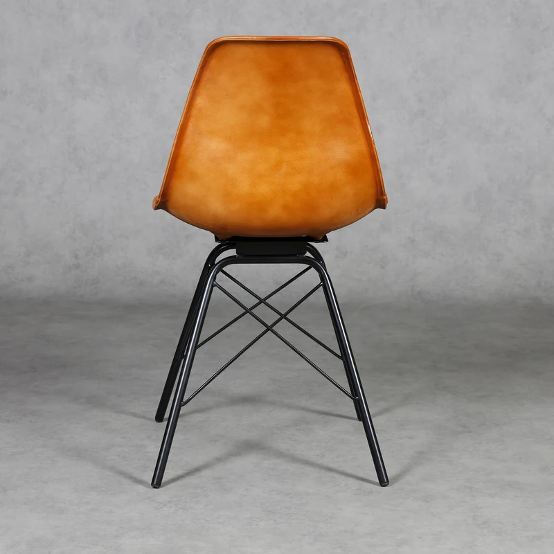 Esszimmer Stuhl Leder Cognac