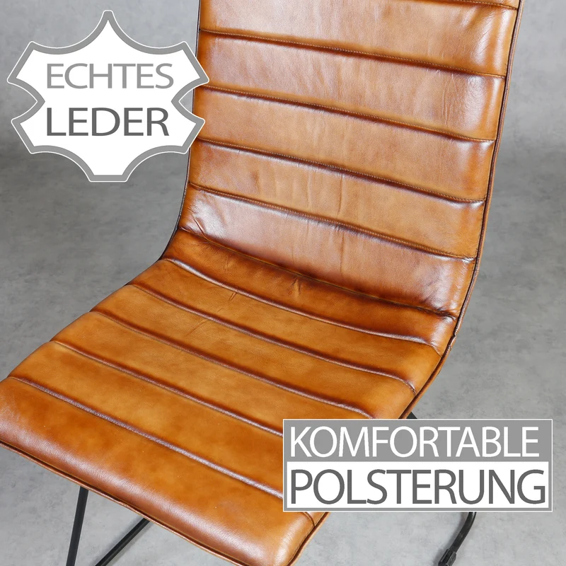 Esszimmerstuhl Leder Braun