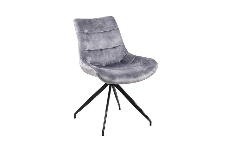 B-Ware KAWOLA Stuhl ENYA Esszimmerstuhl Velvet grau