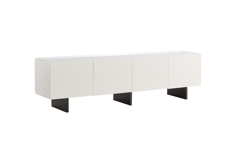 KAWOLA Lowboard LYNN TV-Board 4 Türen lackiert weiß