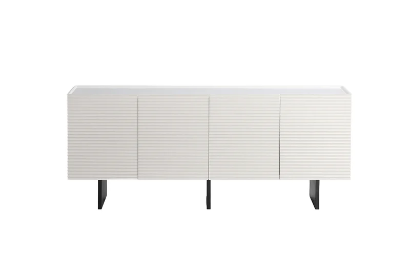 KAWOLA Sideboard LYNN 4 Türen lackiert weiß
