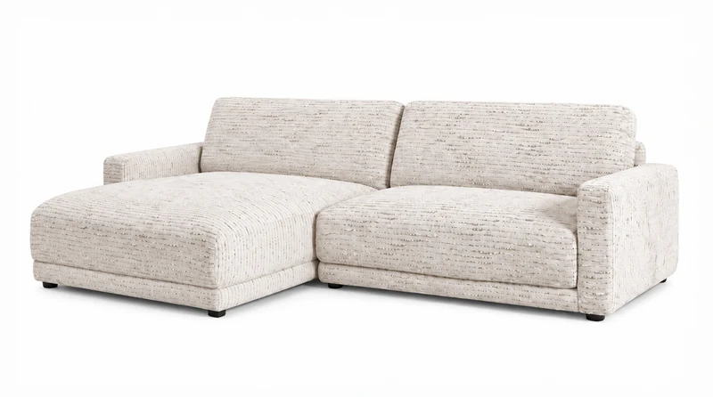 KAWOLA Sofa MARLIN Ecksofa Stoff cremeweiß