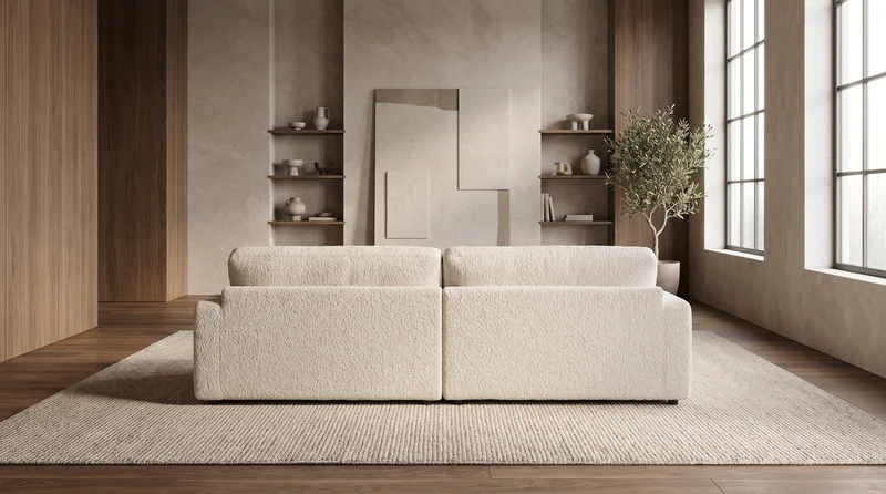 KAWOLA Sofa MARLIN Ecksofa Stoff beige