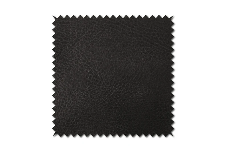 KAWOLA Relaxsessel FERREIRA Drehsessel Lederfaserstoff schwarz mit Hocker