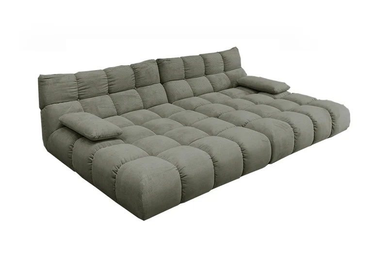 KAWOLA Big Sofa VIVIEN Feincord olivgrün